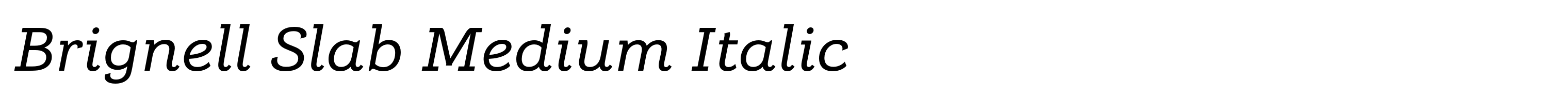 Brignell Slab Medium Italic